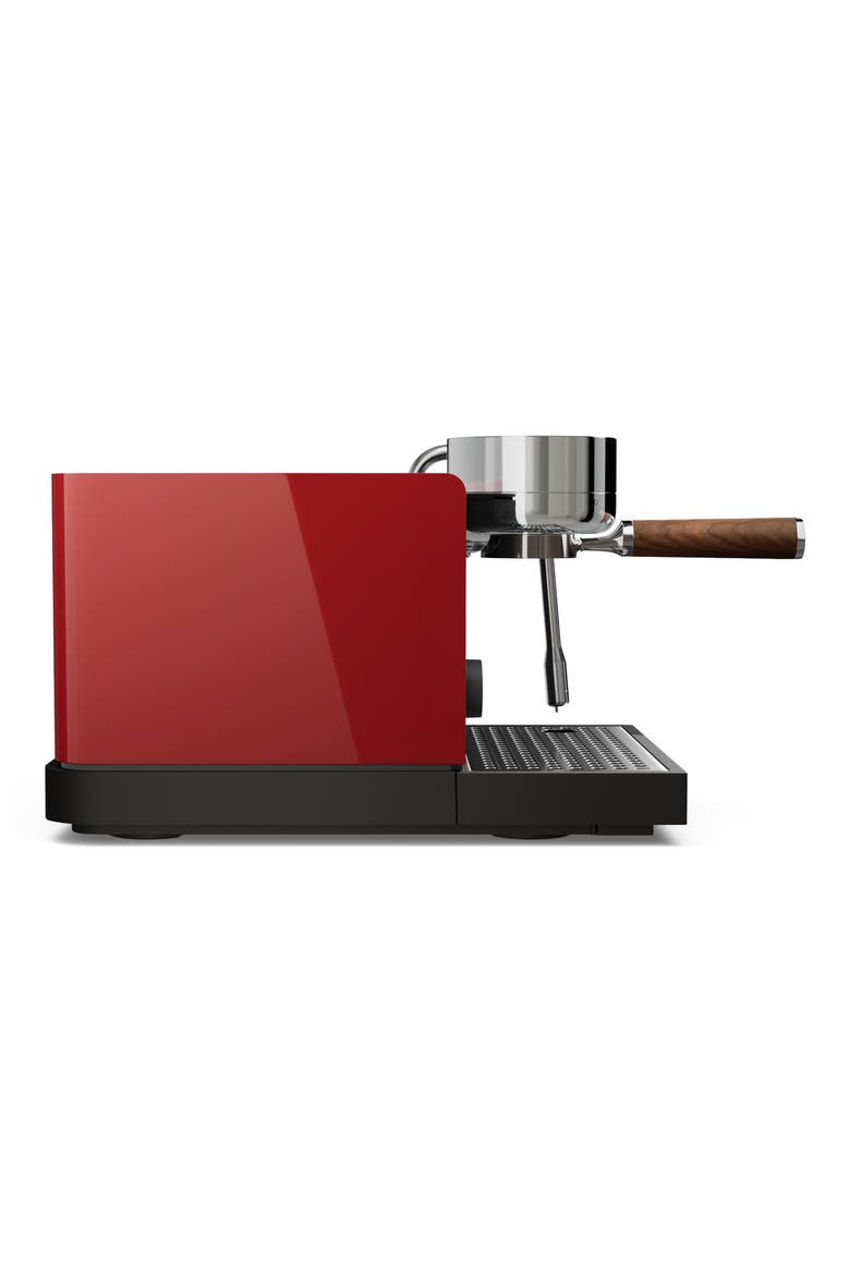 Espresso Series 1 Espresso Machine, Alternate, color, CHERRY RED/WALNUT