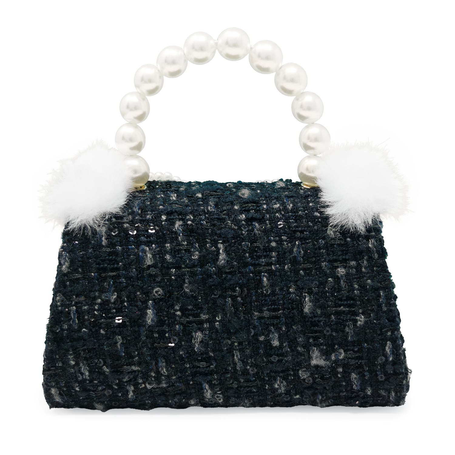 Puttisu Handbag - Pearl Ribbon, Alternate, color, Noir Tweed