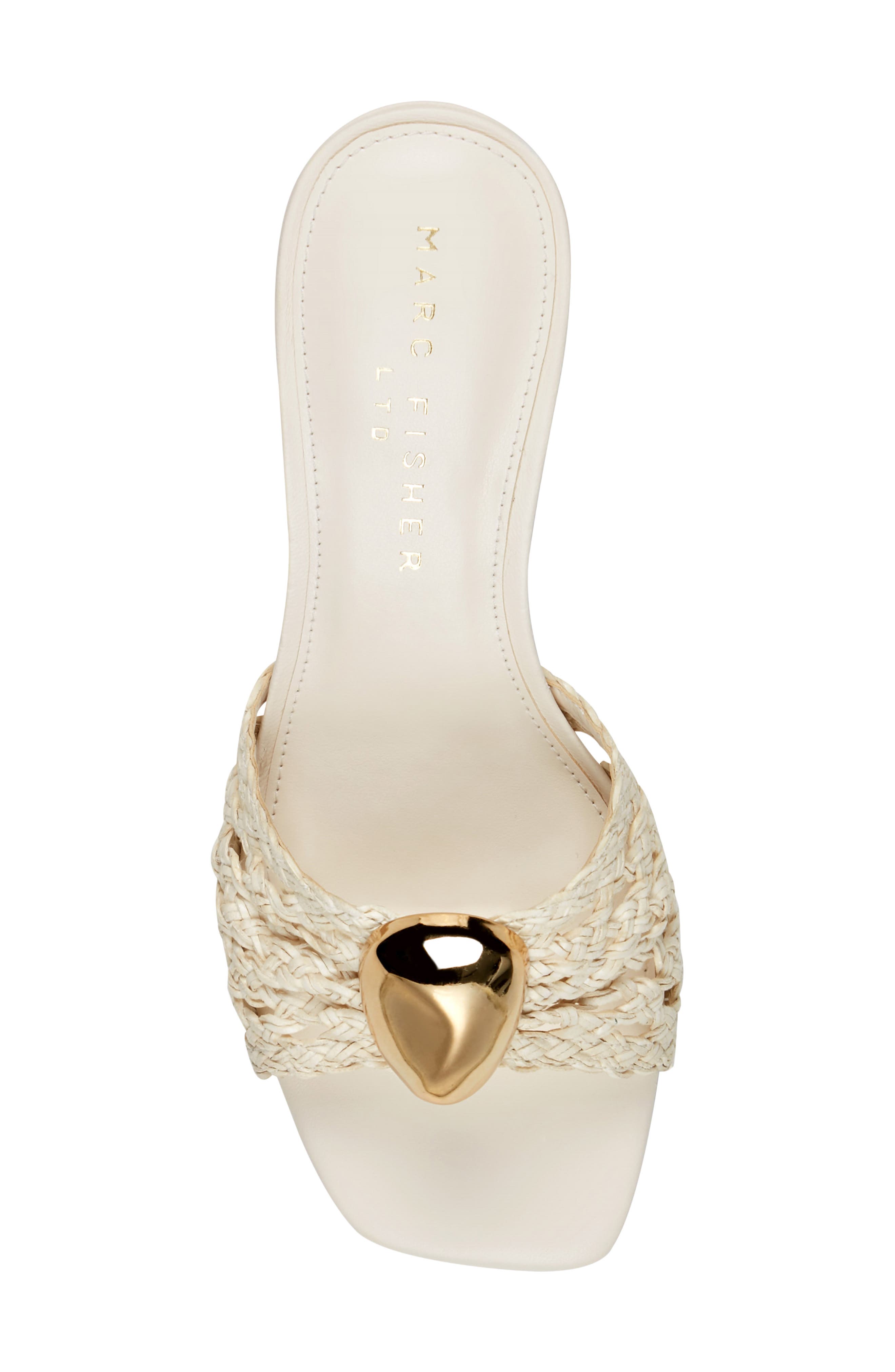 Farrel Embellished Square Toe Slide Sandal, Alternate, color, IVORY