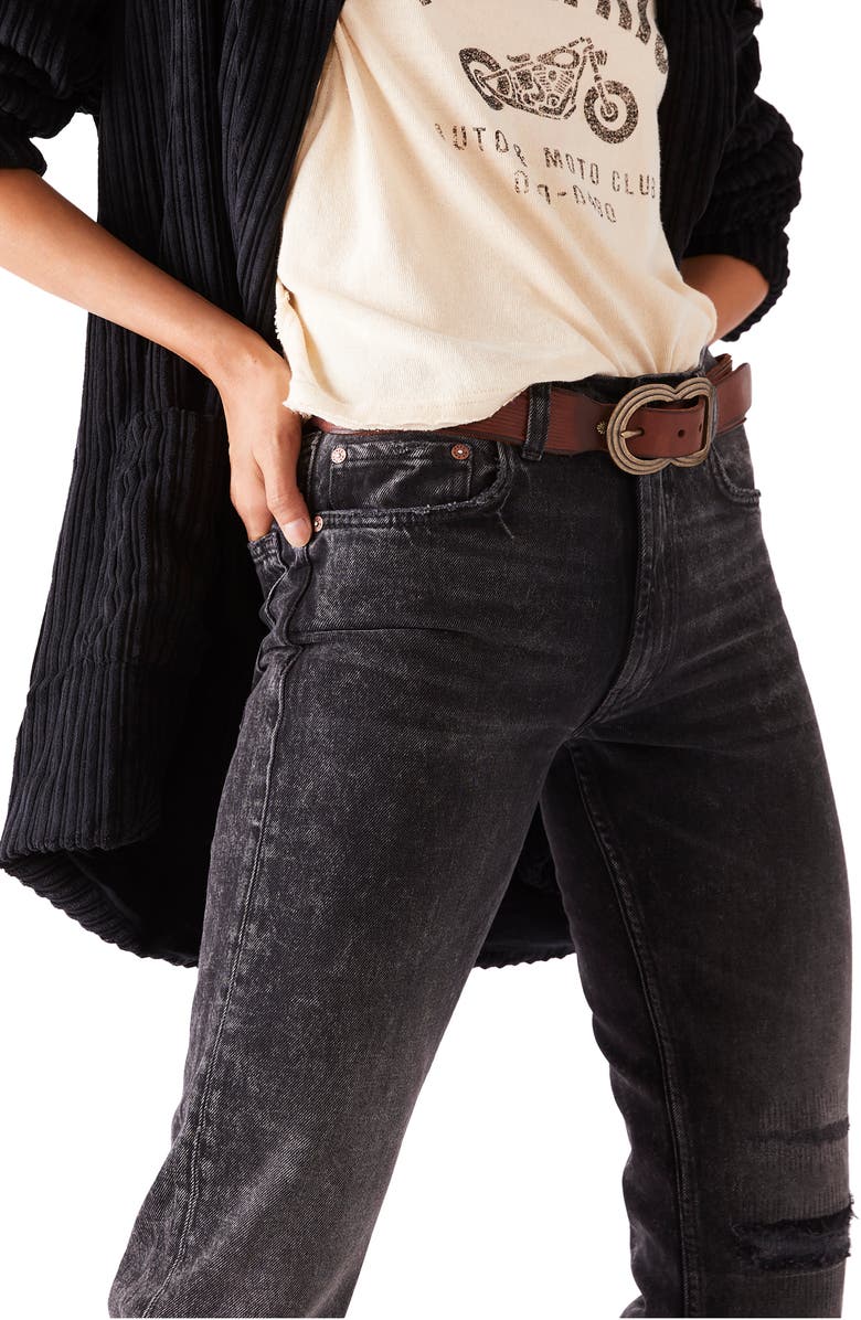 Free People Vixen High Waist Cigarette Jeans, Alternate, color, 