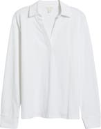【BAON】[unisex] Wahiri collar long sleeve knit Caslon® Long Sleeve Knit Johnny Collar Top | Nordstrom