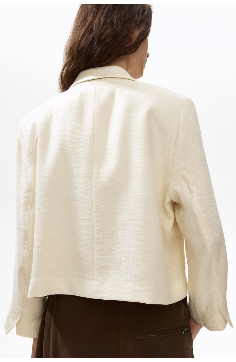 H&M Short Blazer, Alternate, color, Cream