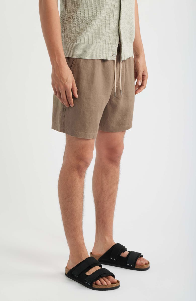 NN07 1454 Gregor Linen Drawstring Shorts, Alternate, color, Clay Mirage