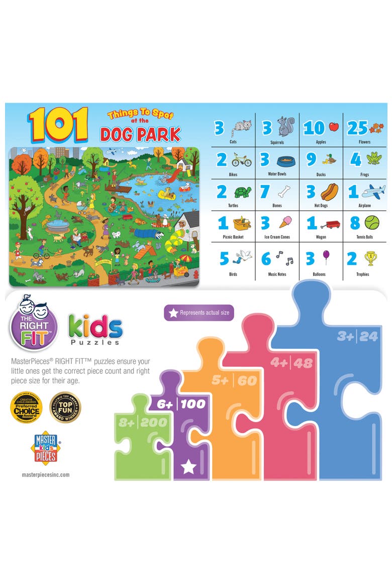 101 Things to Spot Dog Park 100pc Puzzle, Alternate, color, Multicolor