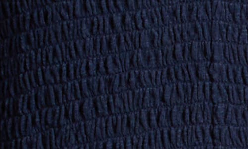Caslonr Caslon(r) Smocked Bodice Cotton Jersey Midi Dress In Navy Blazer