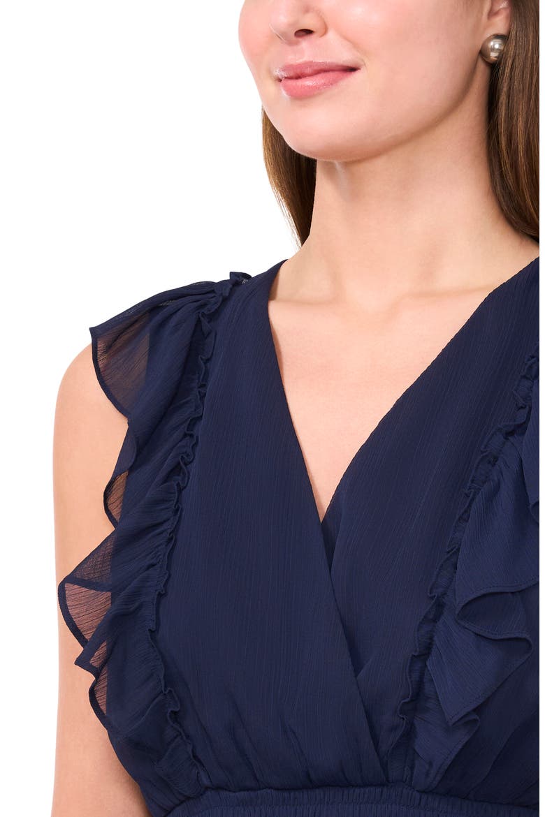 Ruffle Detail Sleeveless Dress, Alternate, color, CLASSIC NAVY