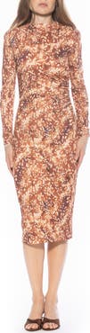 Alexia Admor Kim Bodycon Long Sleeve Midi Dress