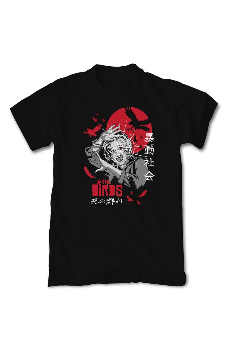RIOT SOCIETY The Birds Scream Graphic T-Shirt, Alternate, color,