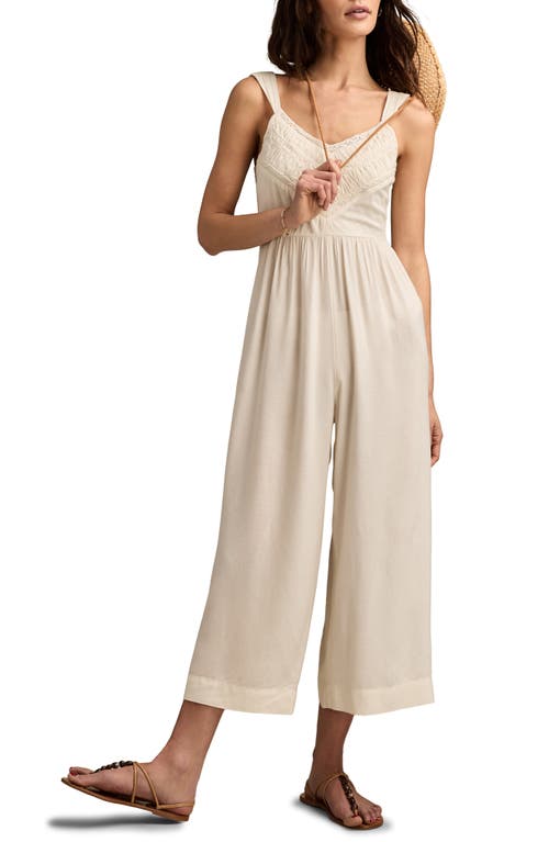 LUCKY BRAND LUCKY BRAND RUCHED WIDE LEG JUMPSUIT
