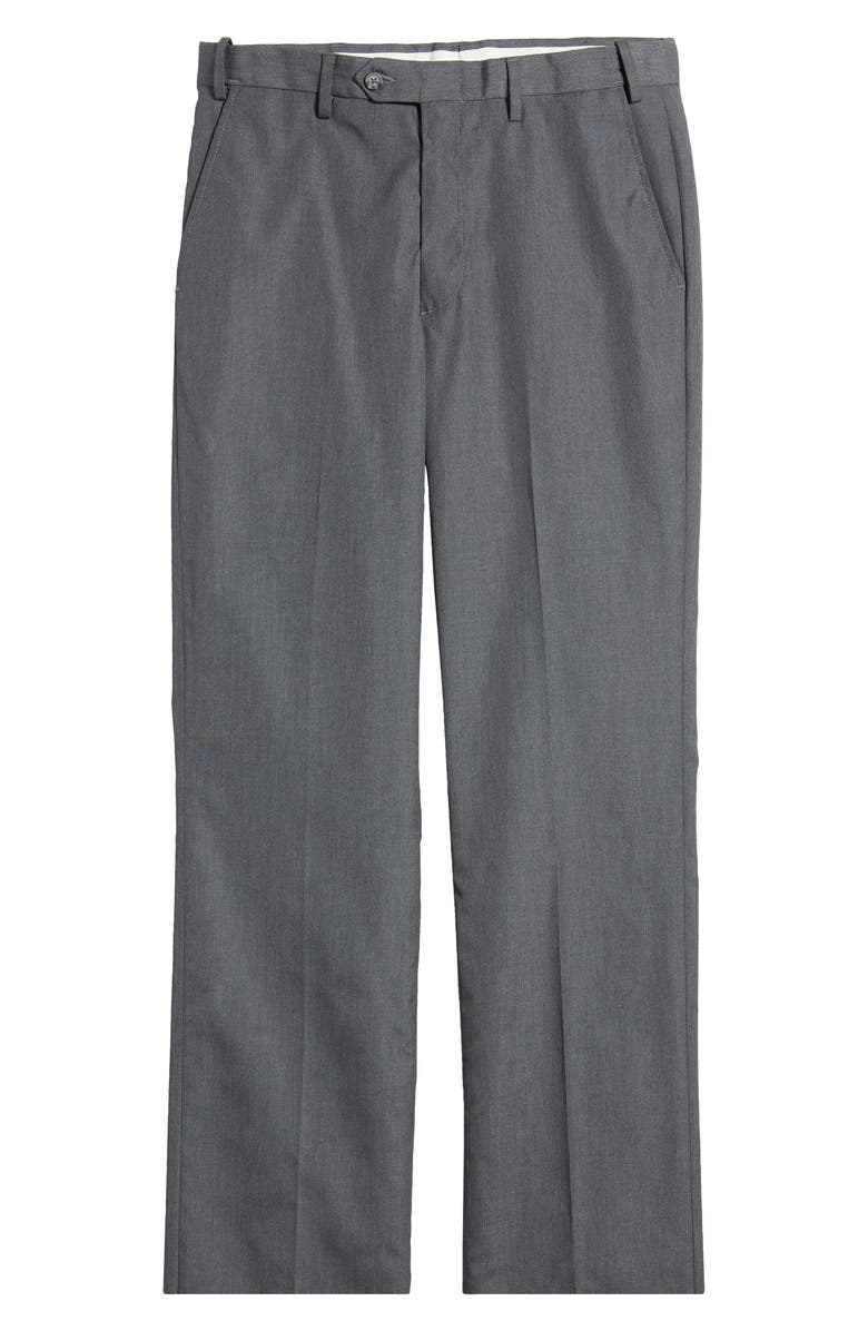 Berle Prim Self Sizer Waist Flat Front Poplin Trousers, Alternate, color,