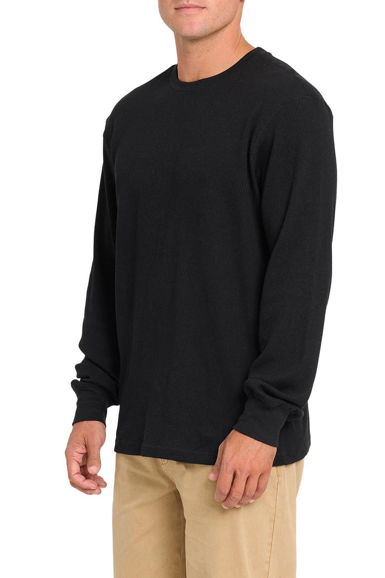 Essential Long Sleeve Thermal T-Shirt, Alternate, color, BLACK