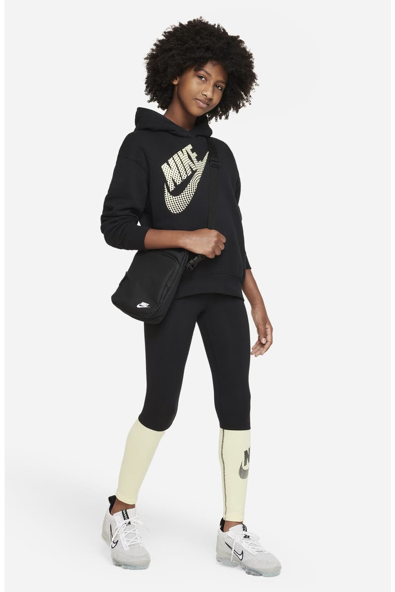 Kids' Dot Logo Hoodie, Alternate, color, BLACK
