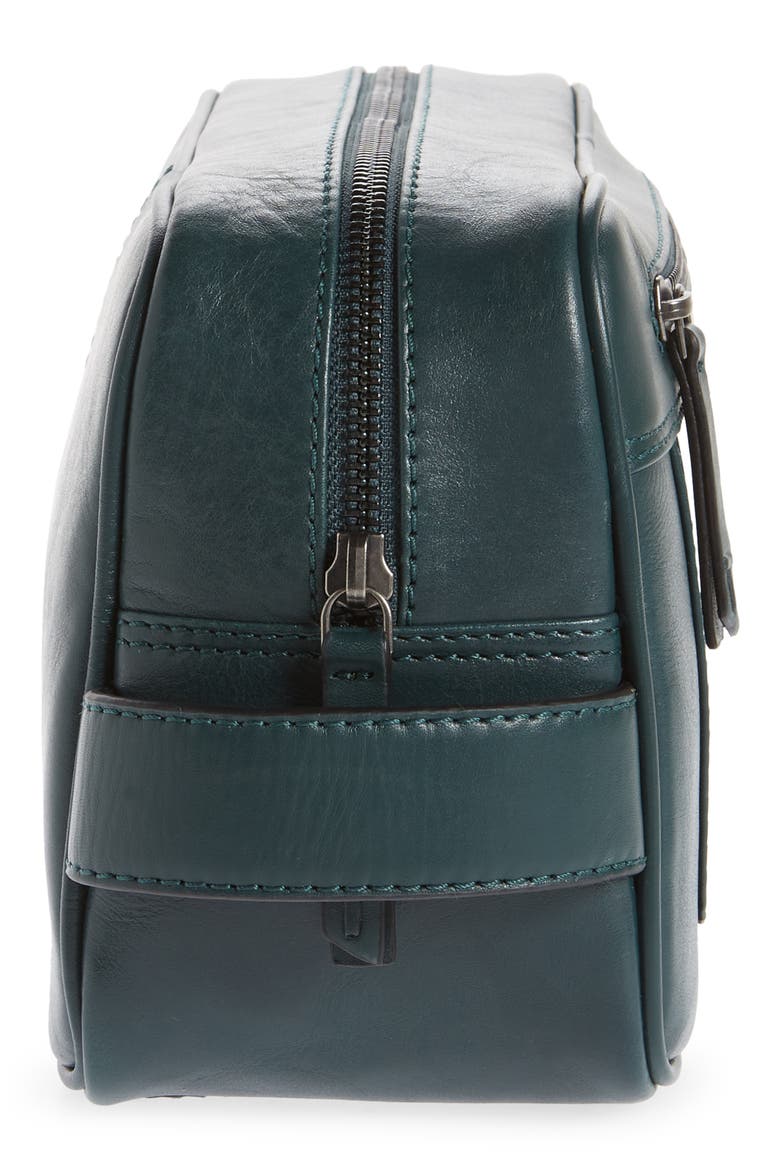 Dann Leather Travel Kit, Alternate, color, DARK GREEN