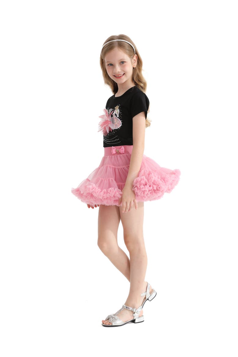 Bow Tulle Skirt, Alternate, color, Pink Pastel