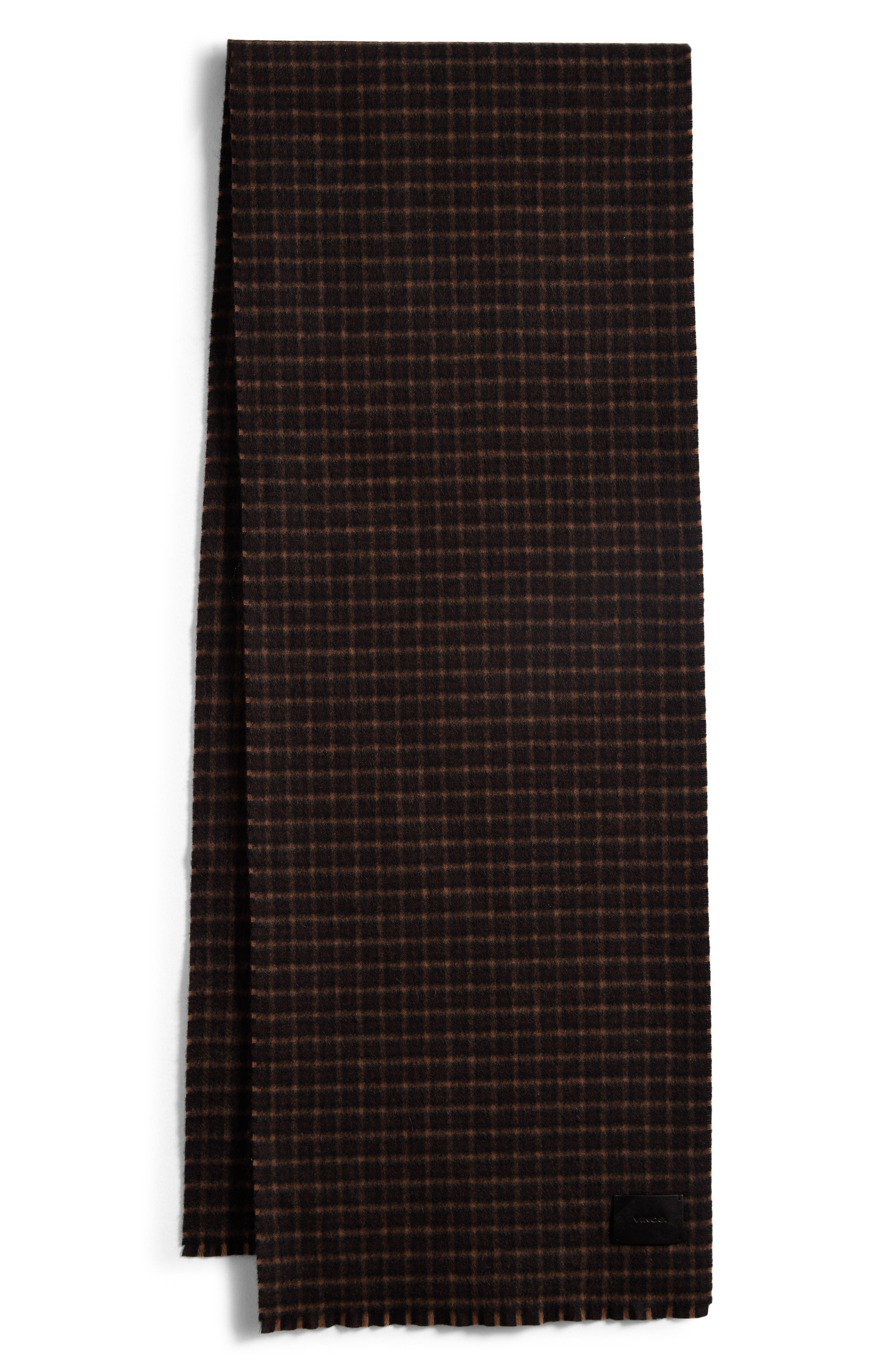 Vince Carnes Plaid Double Face Wool & Cashmere Scarf (Men) | Nordstrom