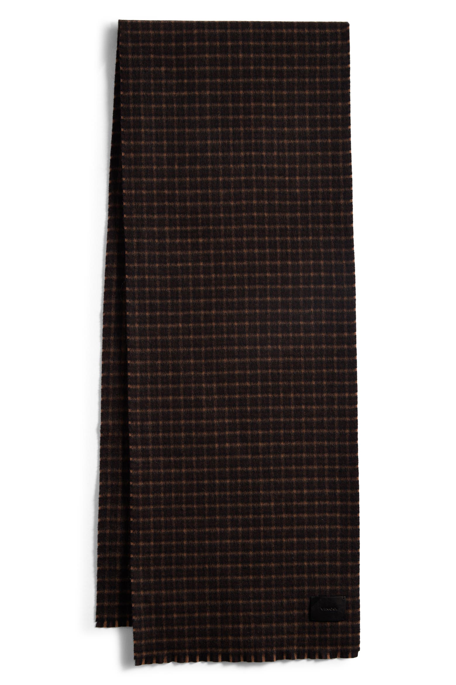 Rectangular Face Male Vince Carnes Plaid Double Face Wool & Cashmere Scarf (Men) | Nordstrom