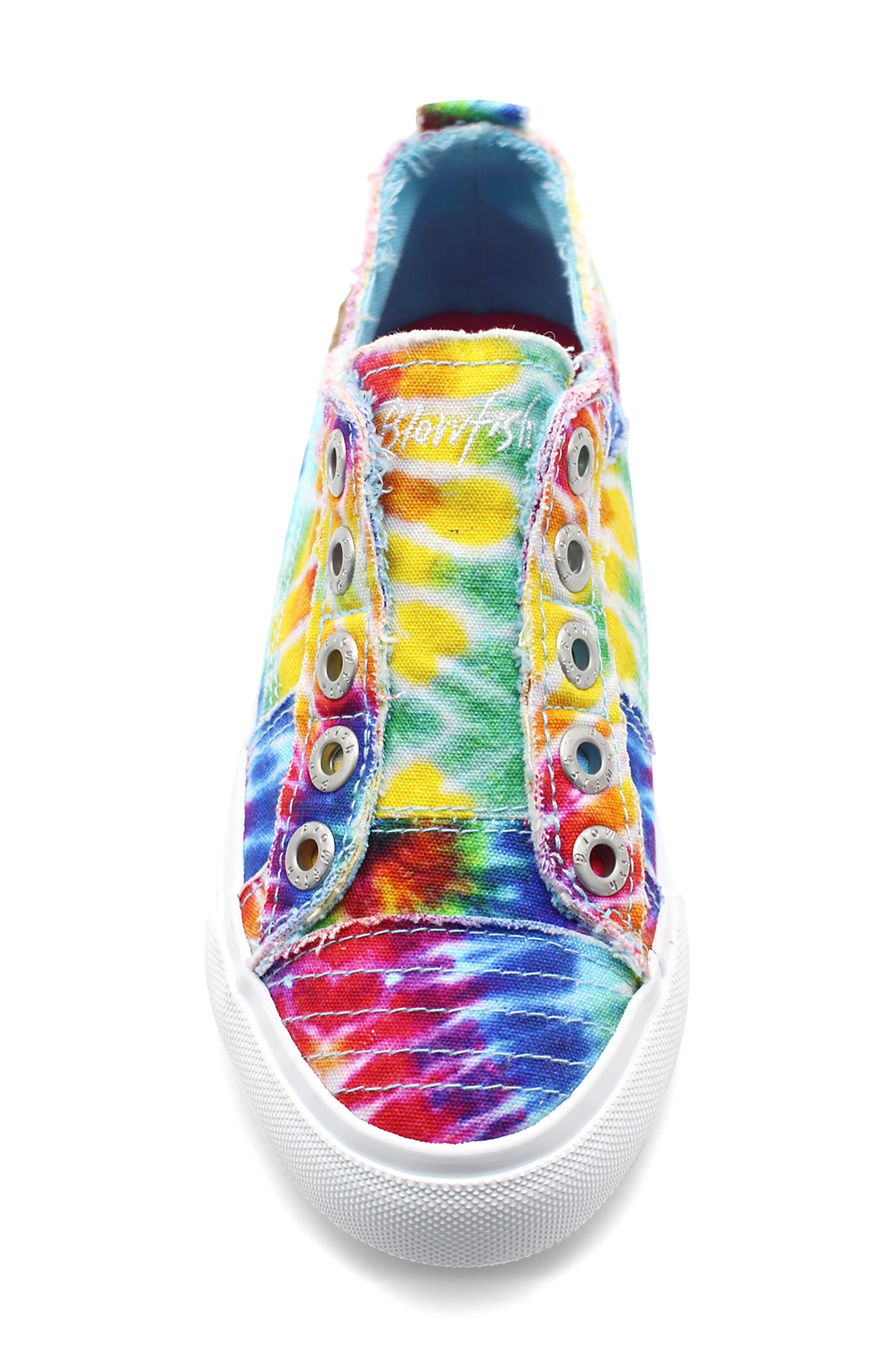Kids' Play-K Sneaker, Alternate, color, RAINBOW TIE DYE CANVAS