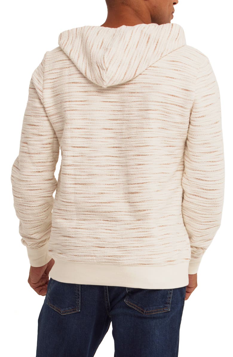 Threads 4 Thought Kieran Shoreline Baja Stripe Hoodie, Alternate, color, Ecru / Papaya