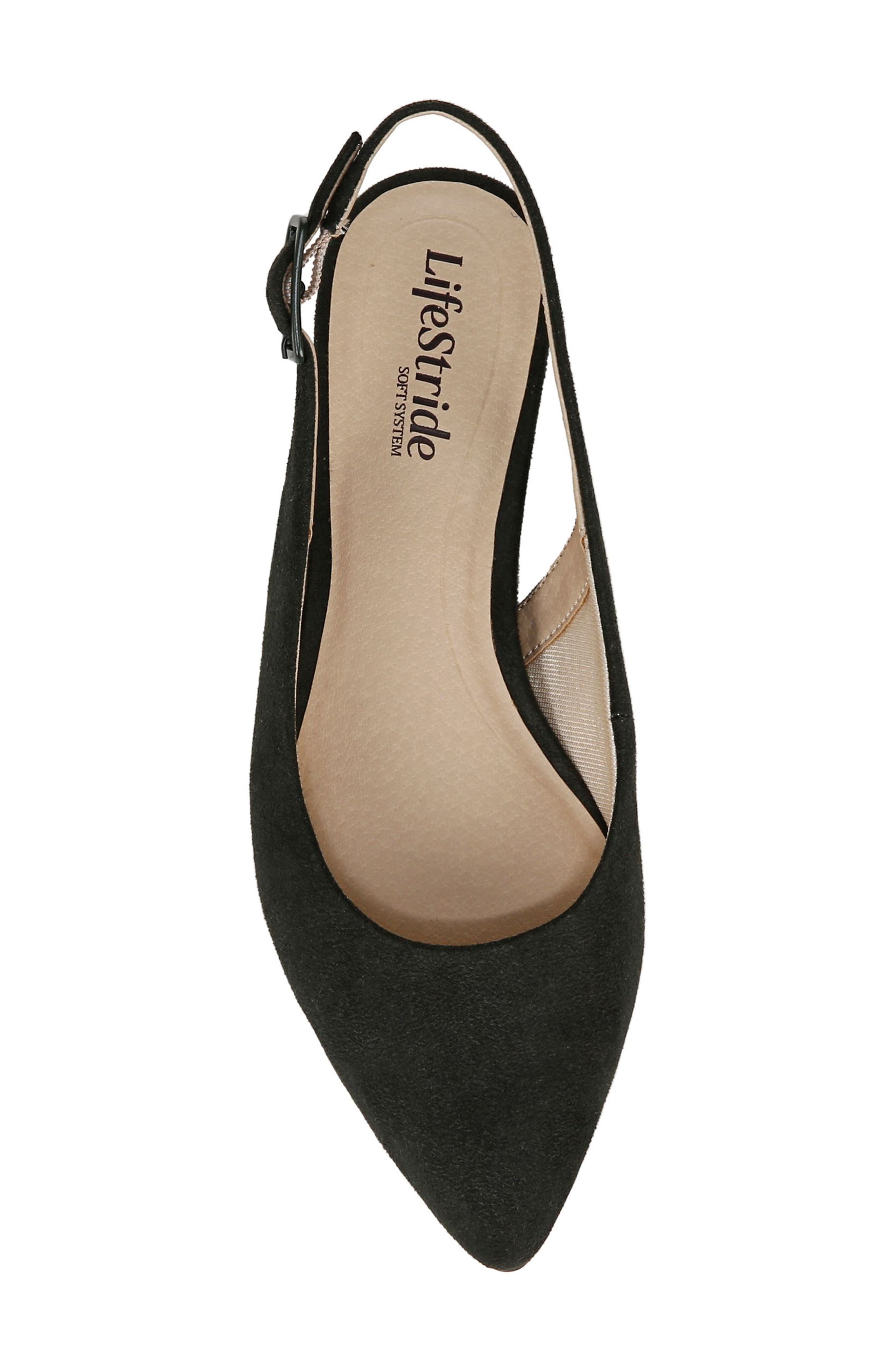 LifeStride Percy Slingback Pointed Toe Flat, Alternate, color, Green