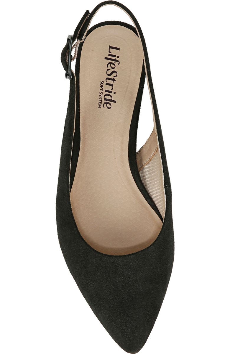 LifeStride Percy Slingback Pointed Toe Flat, Alternate, color, Green