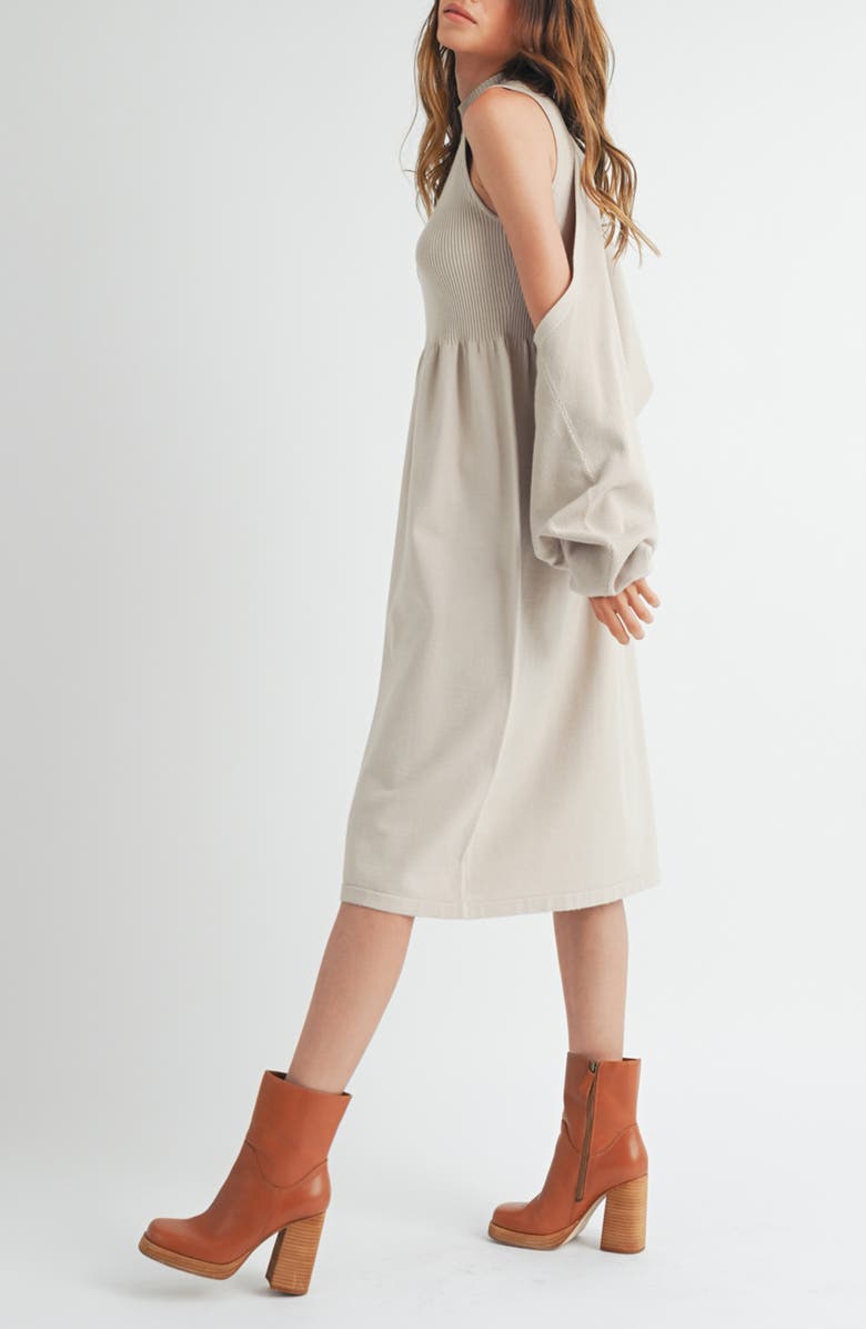 WISHLIST Knit Shrug Cardigan & Dress Set, Alternate, color, Champagne