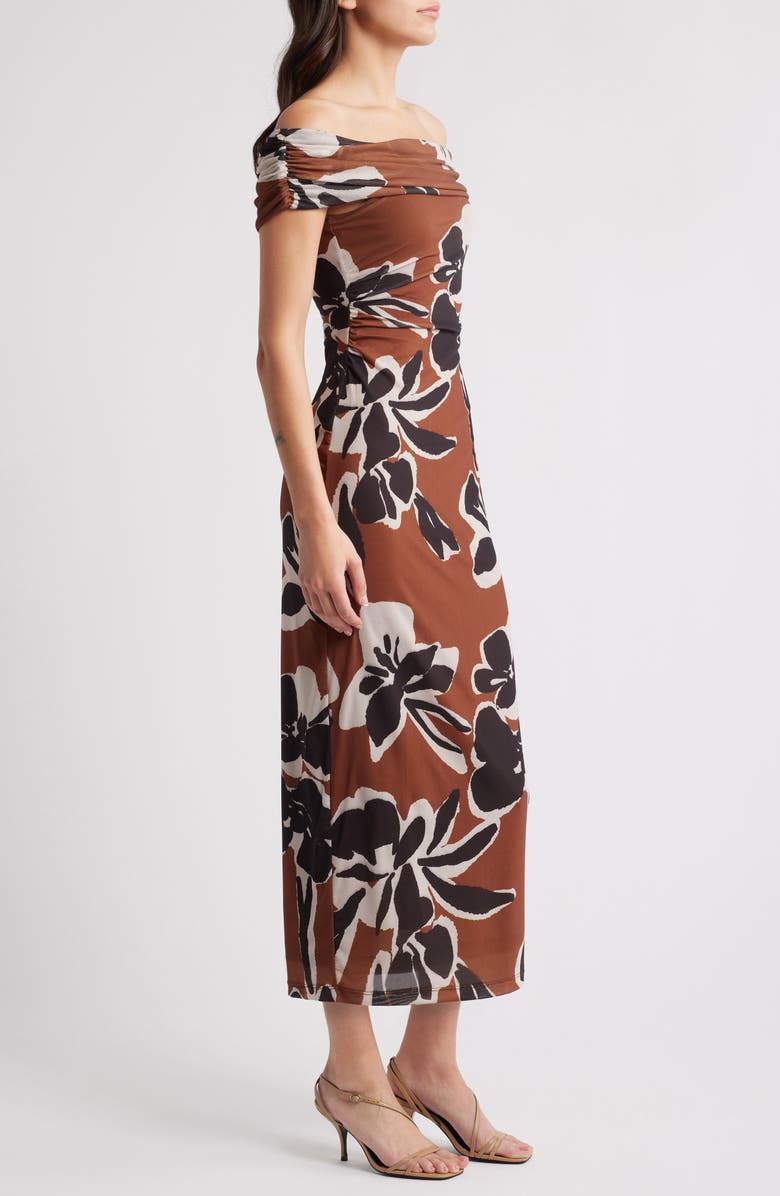 Cleobella Cordelia Off the Shoulder Maxi Dress, Alternate, color, Smoked Clover