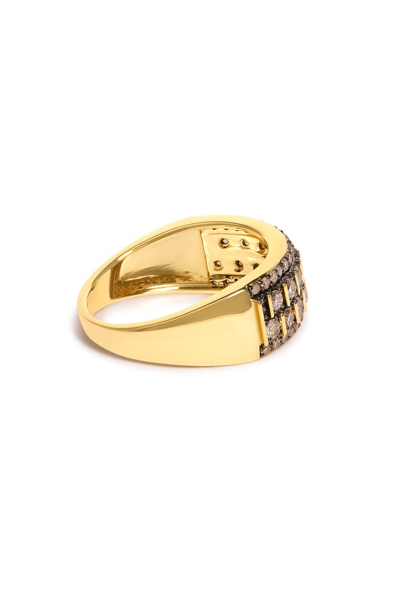 10K Yellow Gold Plated .925 Sterling Silver 3/4 ctw Champagne Diamond Band Ring, Alternate, color, Yellow Gold over Silver