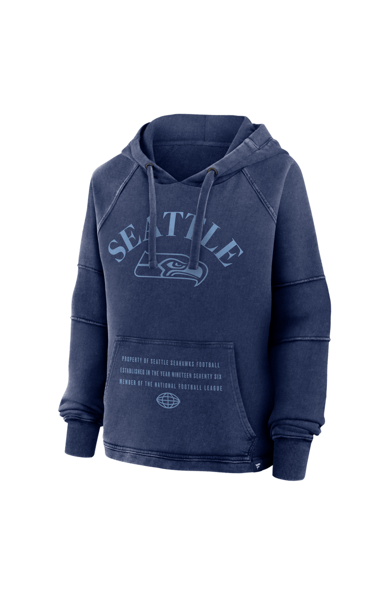 FANATICS Women's Fanatics Navy Seattle Seahawks Oversized Raglan Gridiron Hoodie, Alternate, color, Navy