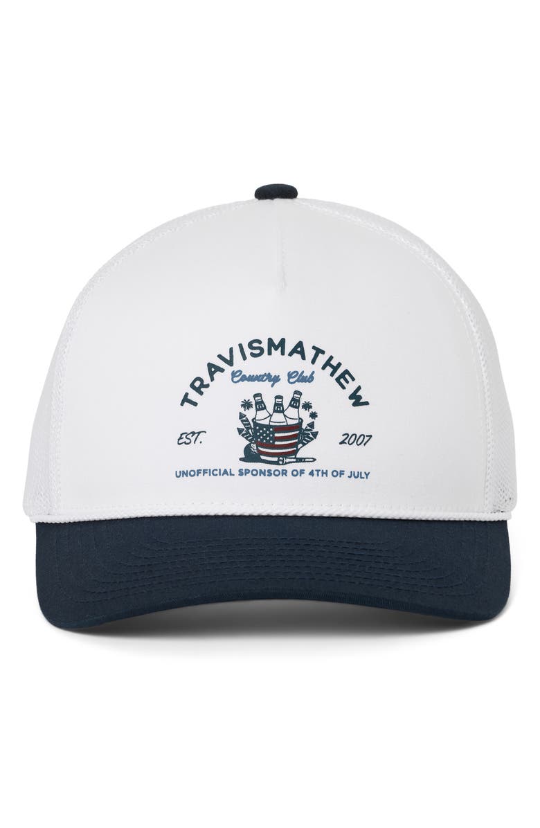 TravisMathew Firecracker Fiesta Snapback Trucker Cap, Alternate, color, 