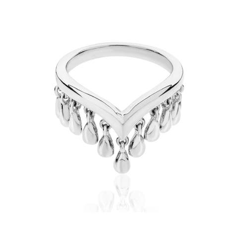 Wishbone Tear Drop Ring