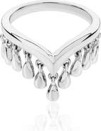 Lucy Quartermaine Wishbone Tear Drop Ring