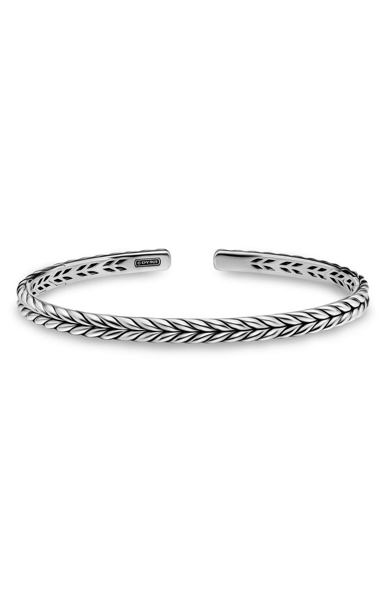 David Yurman Chevron Flex Bracelet, Alternate, color, Silver