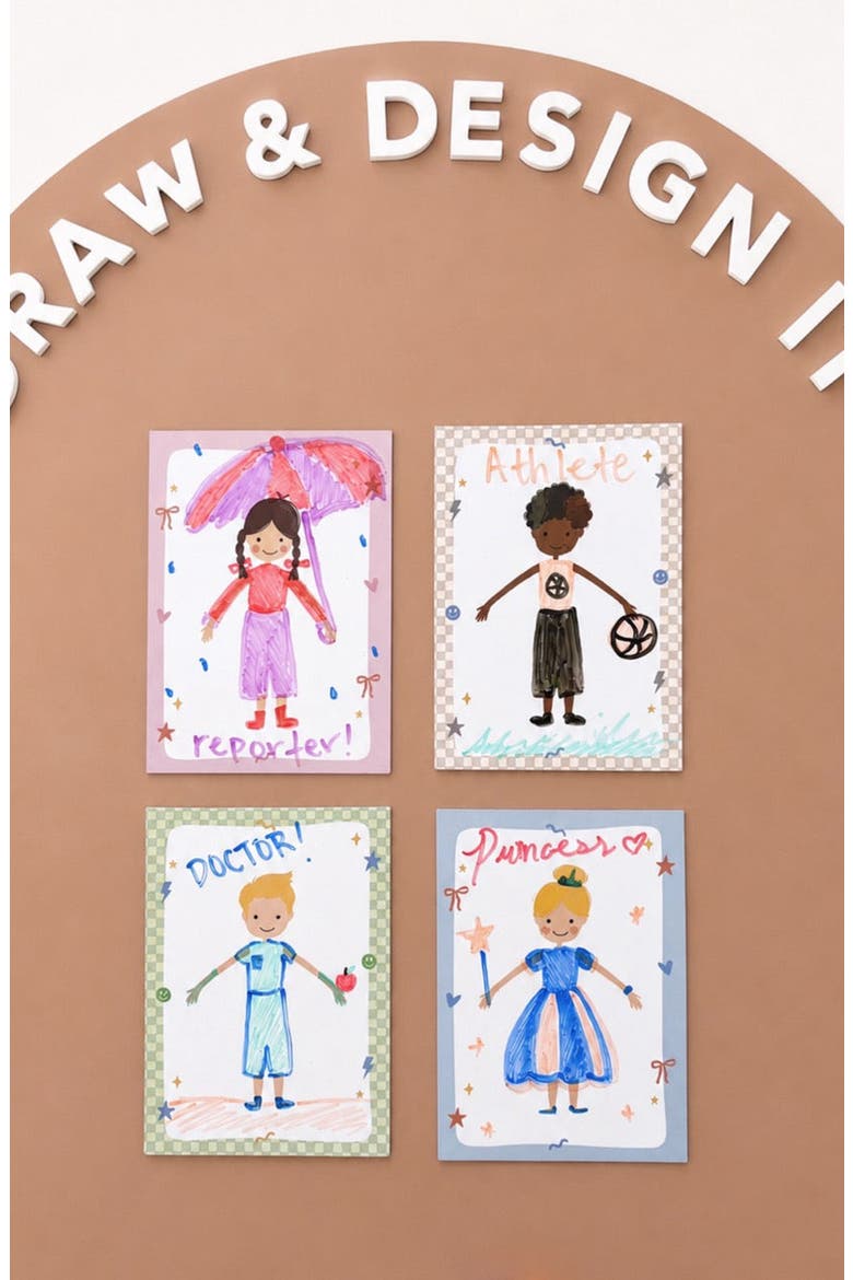 Reusable Magnetic Coloring Sheets, 8 Piece Set, Alternate, color, Design-a-Doll