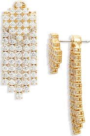 Nadri Fringe Front/Back Earrings
