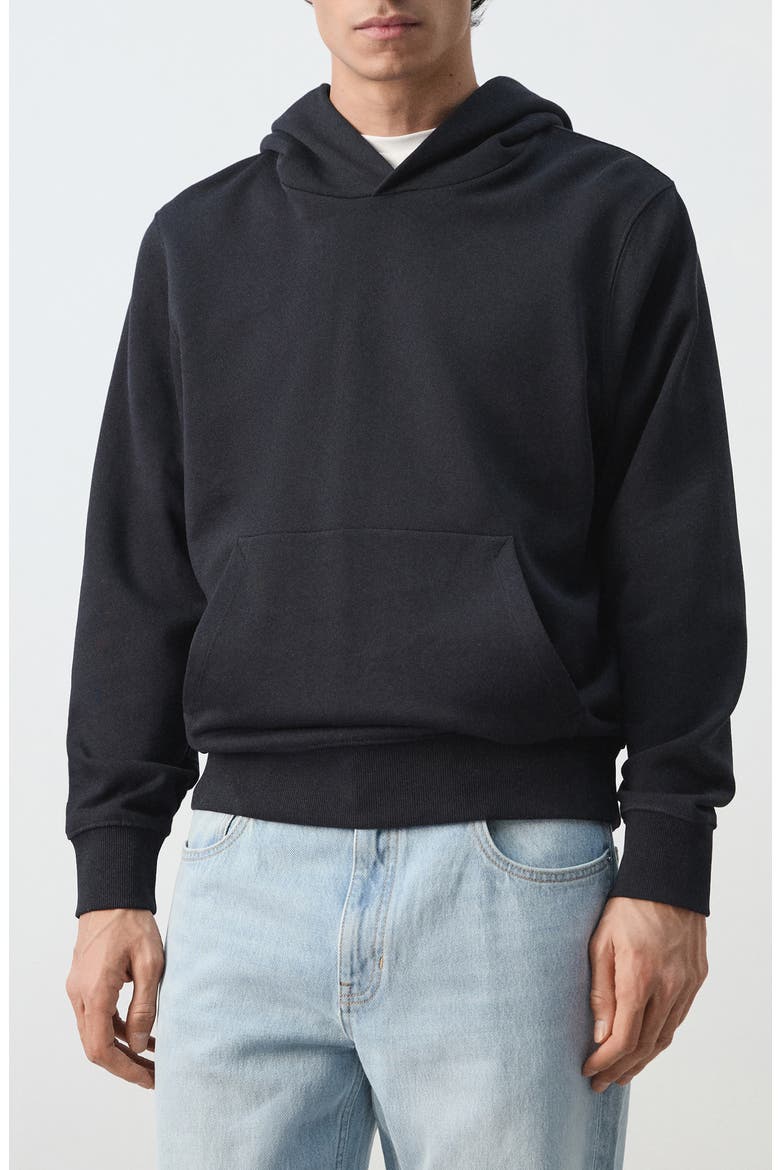 Regular Fit Cotton Fleece Hoodie, Main, color, NAVY