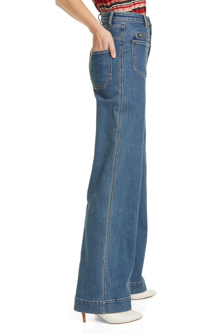 McKena Wide Leg Jeans, Alternate, color, MARINER