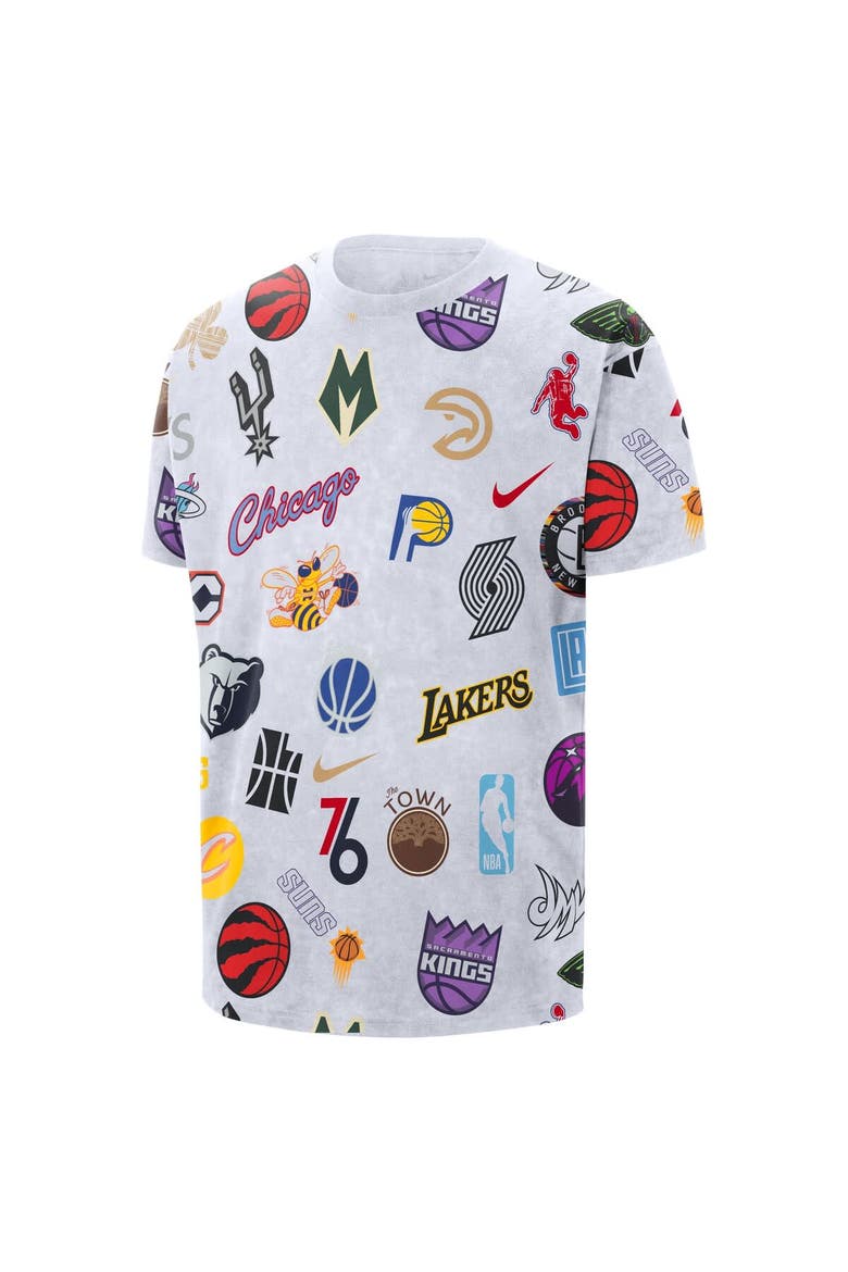 Unisex Nike  White NBA 2025/26 City Edition Remix All Over Print T-Shirt, Alternate, color, White