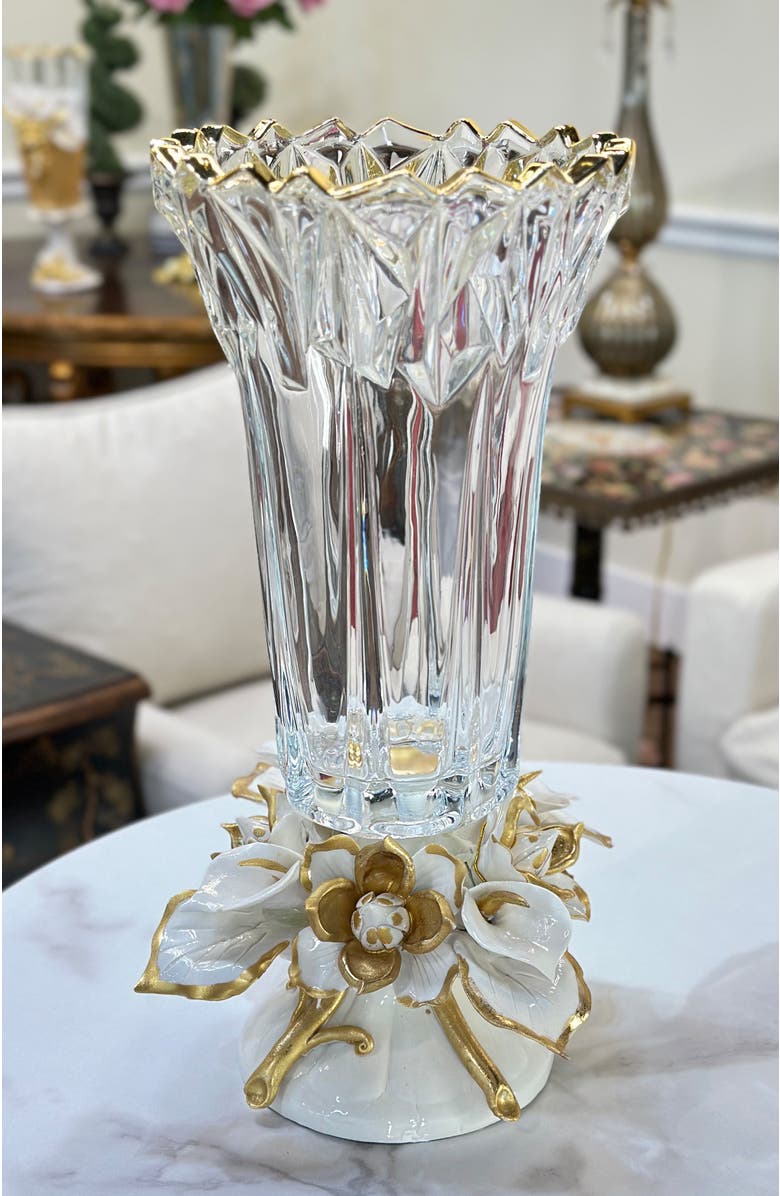 Mark Roberts Crowned Calla Lily Vase, Alternate, color, White