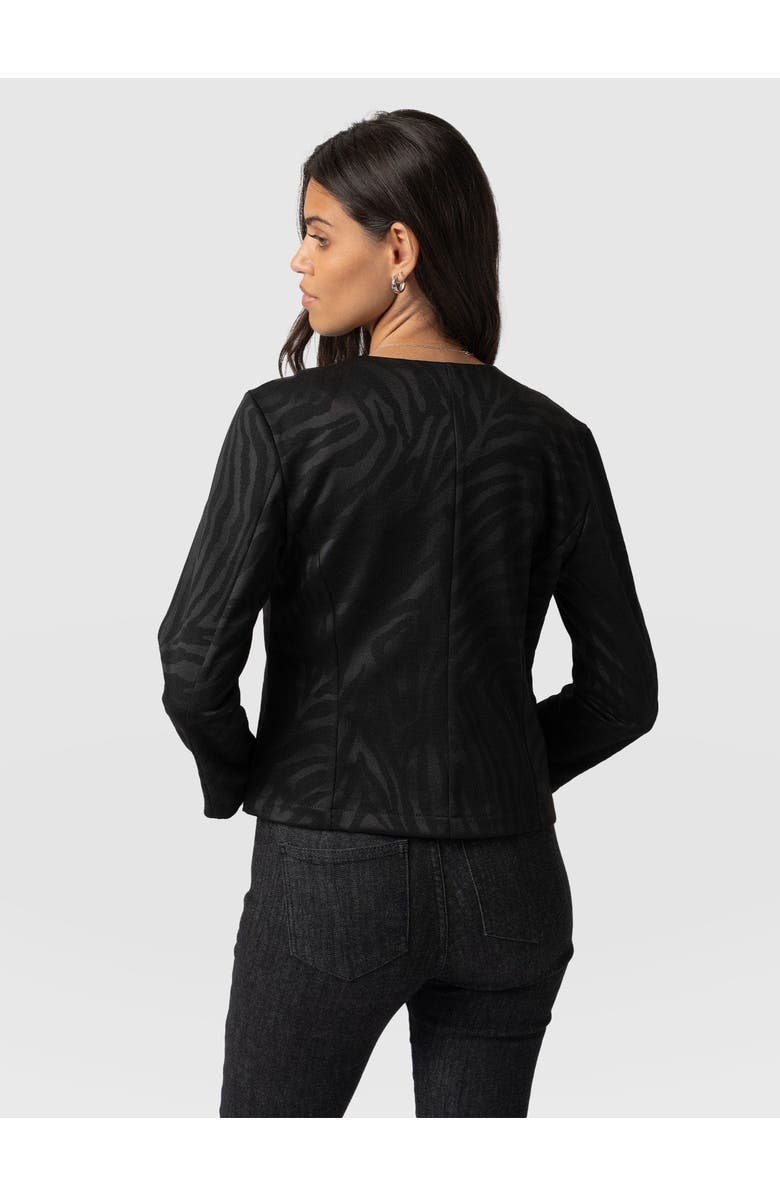Saint + Sofia Florence Jacket, Alternate, color, Black Zebra