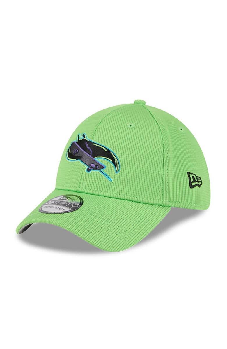 New Era Men's New Era Neon Green Tampa Bay Rays City Connect Batting Practice 39THIRTY Flex Hat, Main, color, Neon Green