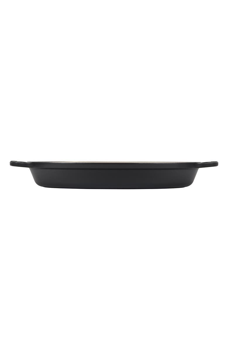 Le Creuset Signature 3 Quart Enameled Cast Iron Oval Baker, Alternate, color, Black