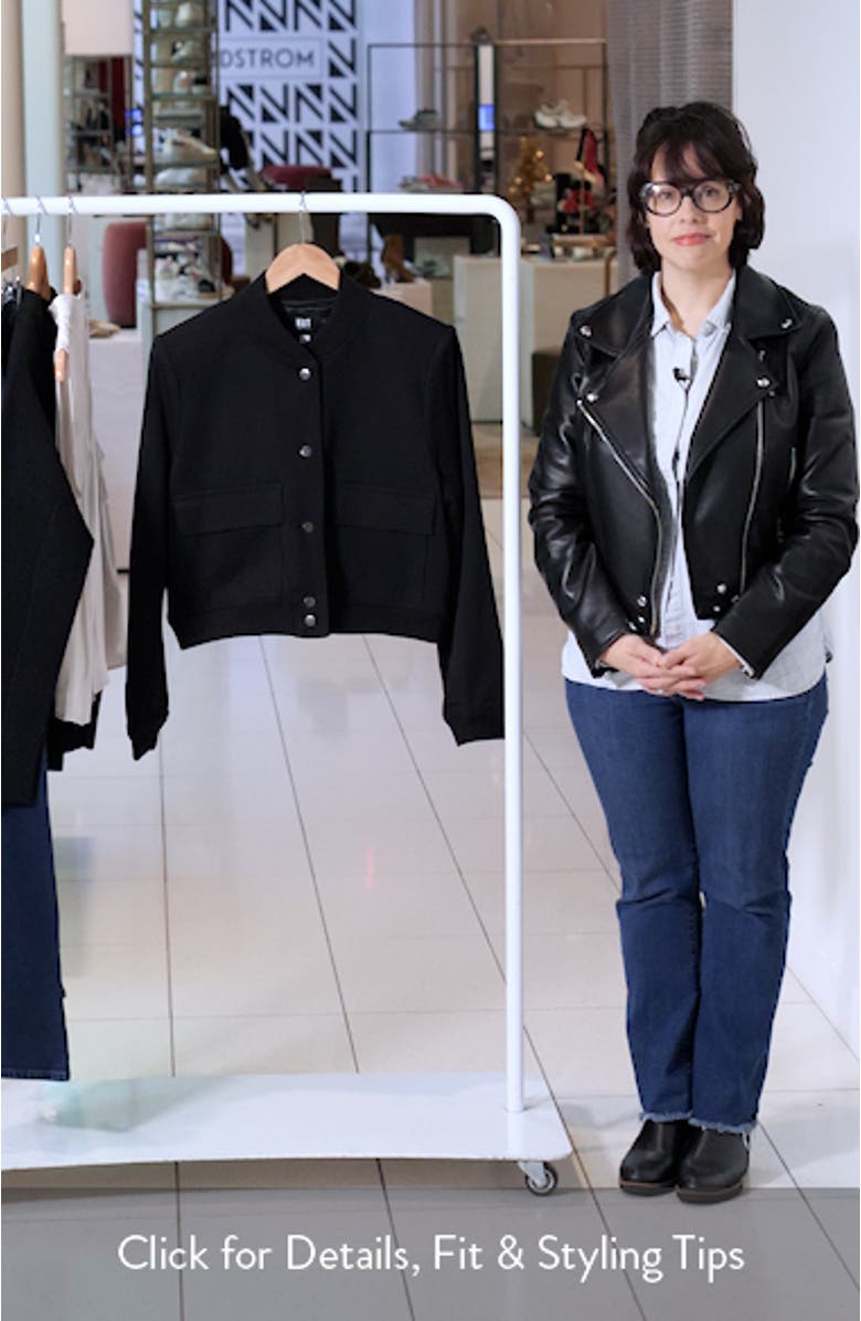 Camilla Crop Twill Bomber Jacket, sales video thumbnail