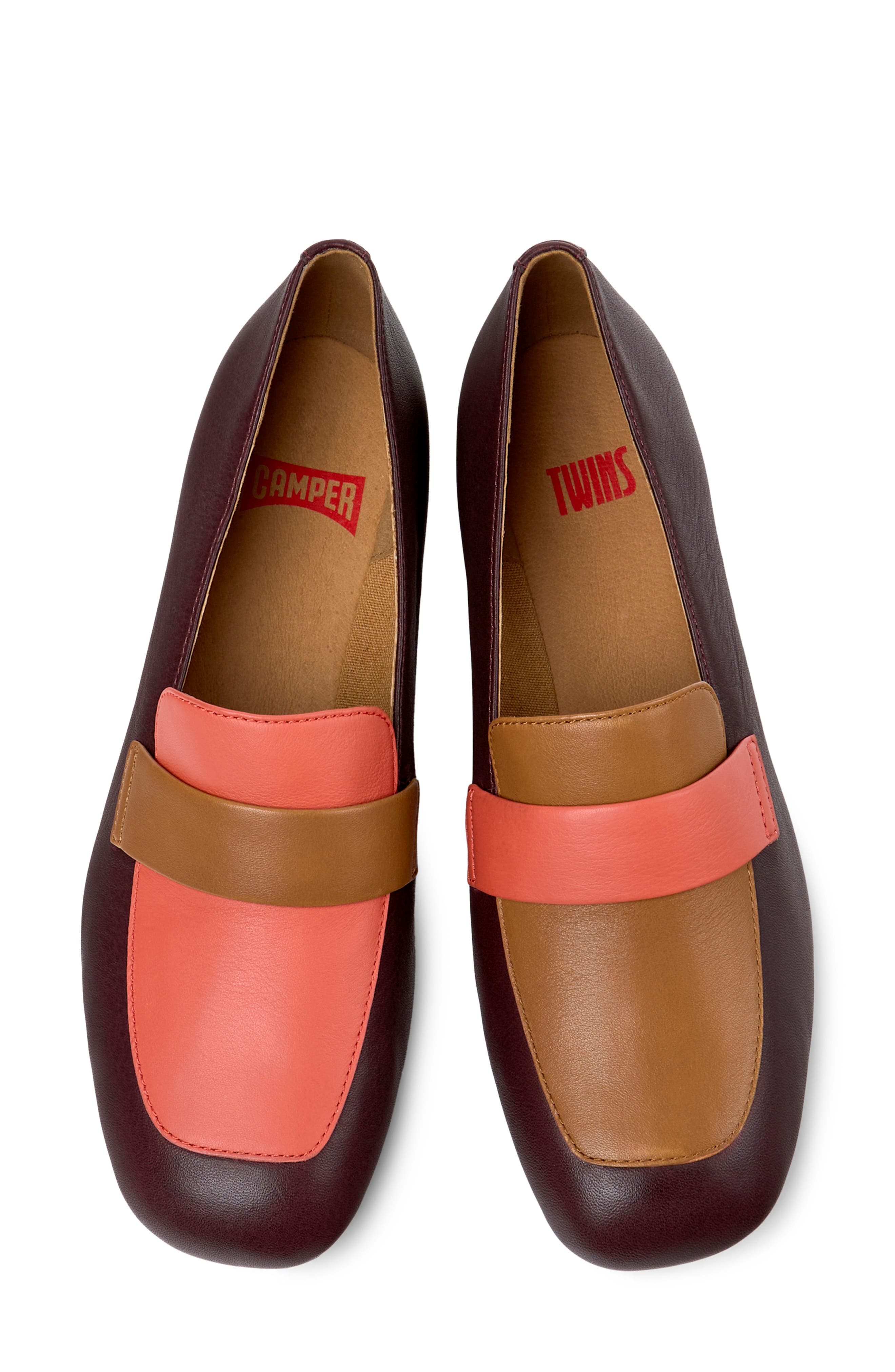 Camper Casi Myra Twins Loafer, Alternate, color, Multi Burgundy