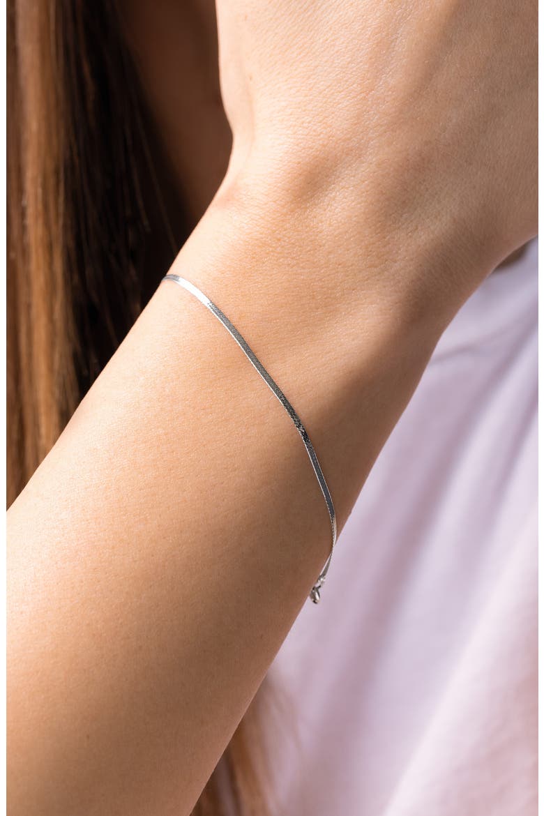 14K Gold Snake Chain Bracelet, Alternate, color, 14K WHITE GOLD