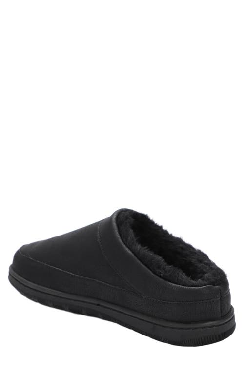 Lamo Julian Faux Wool Lined Clog In Waxed Black