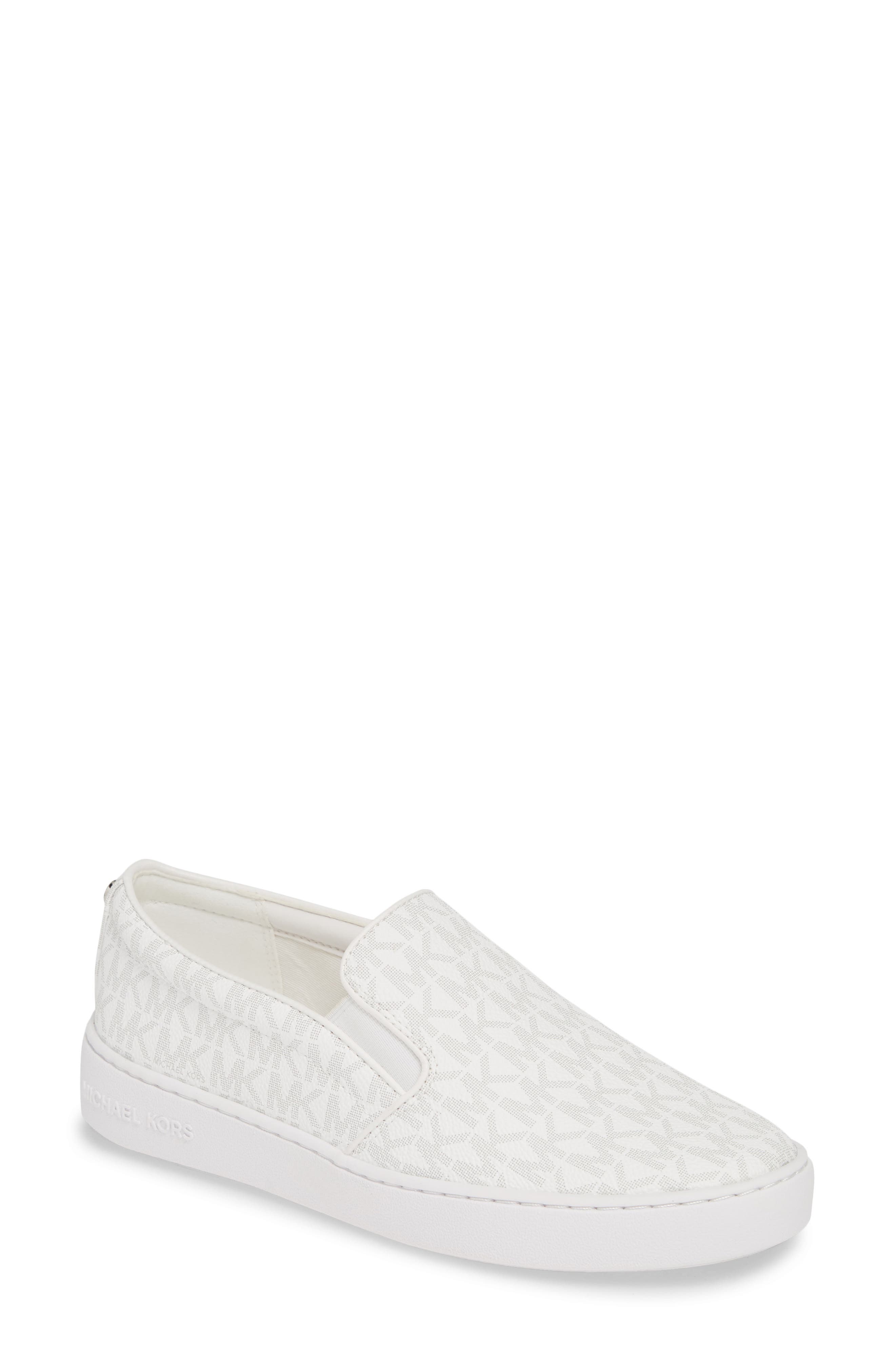 Keaton Slip-On Sneaker, Main, color, BRIGHT WHITE FABRIC