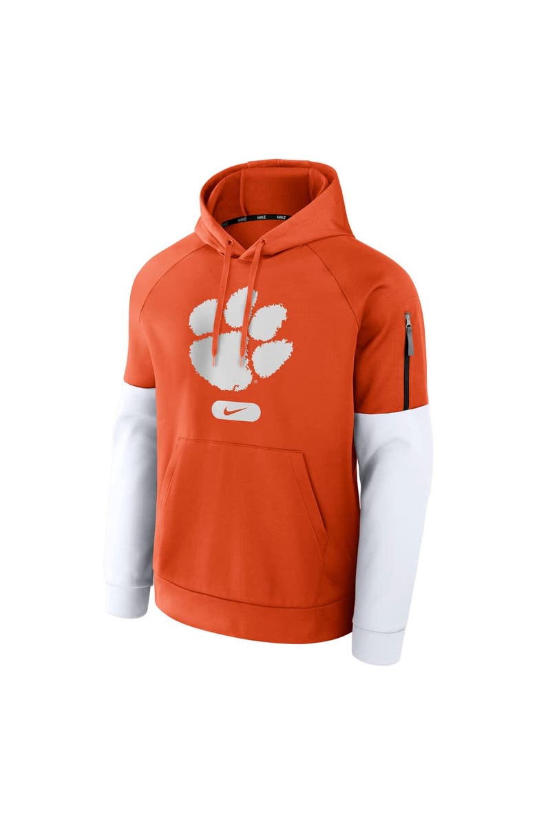 Nike Men's Nike Orange Clemson Tigers Fitness Raglan Performance Pullover Hoodie, Alternate, color, Orange