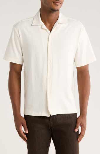 DENIM AND FLOWER Texture Geo Camp Shirt