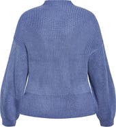 City Chic Halo Funnel Neck Rib Sweater