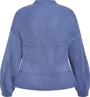 City Chic Halo Funnel Neck Rib Sweater